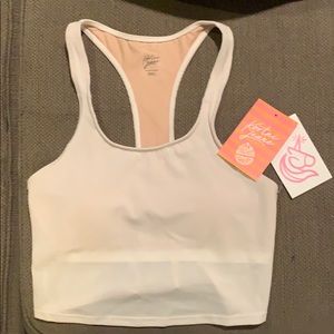 BNWT White Ribbed Racer Back